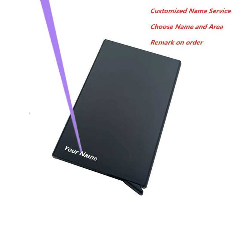 Antitheft ID Credit Card Holder Minimalist Porte Carte Thin Aluminium carteras Pocket Case Bank Women Men Credit Card Box DIYW251017