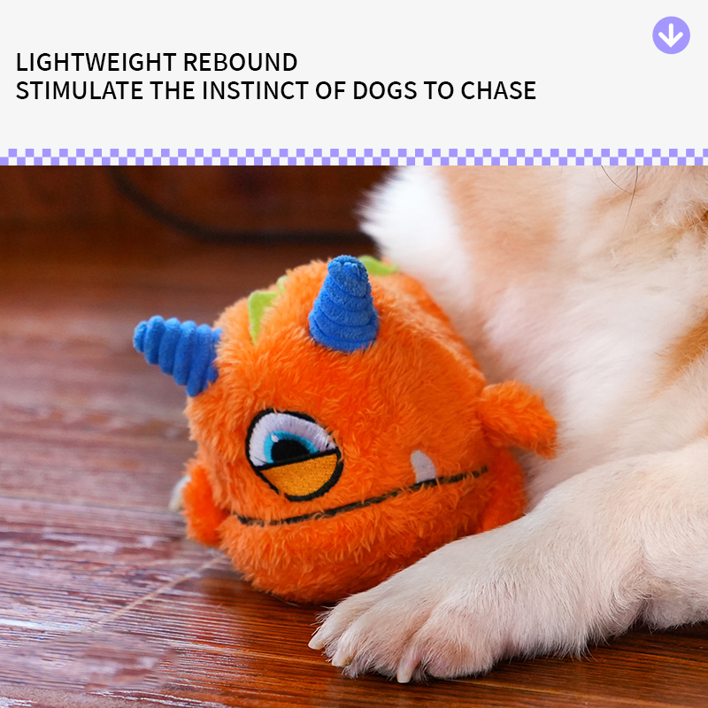 Dragon Egg Q Treasure Dog Toy, Resistant to Bite and Grind Teeth, Sound making Plush Ball for Small, Medium and Large Dogs to Relieve Bore