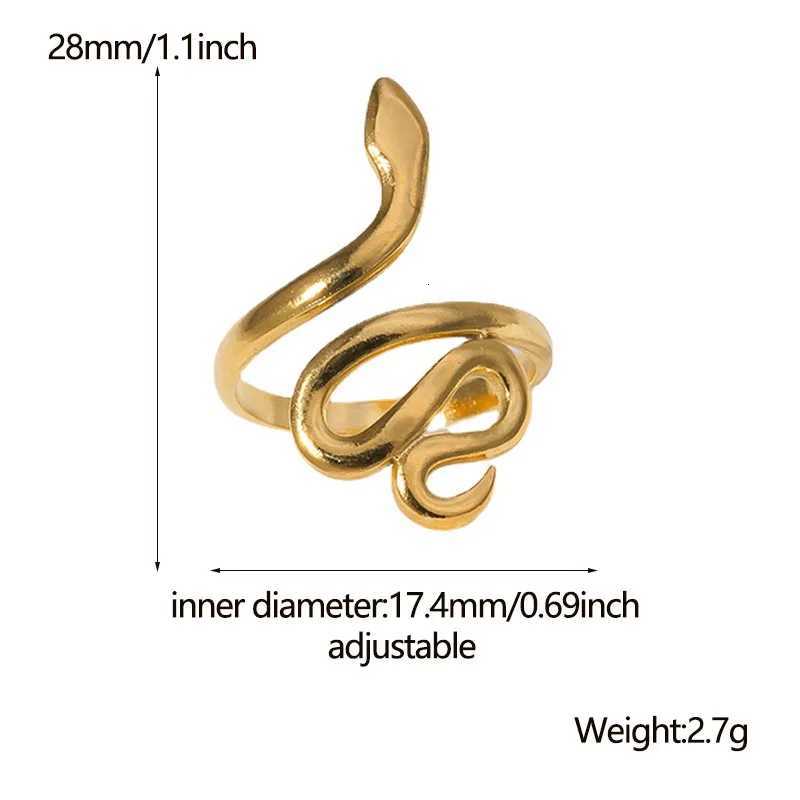 Stainless Steel Classic Simple Metal Lines Snake Couple Rings for Women Men Charm Hip Hop Rock Party Finger Jewelry ColorfastW251017