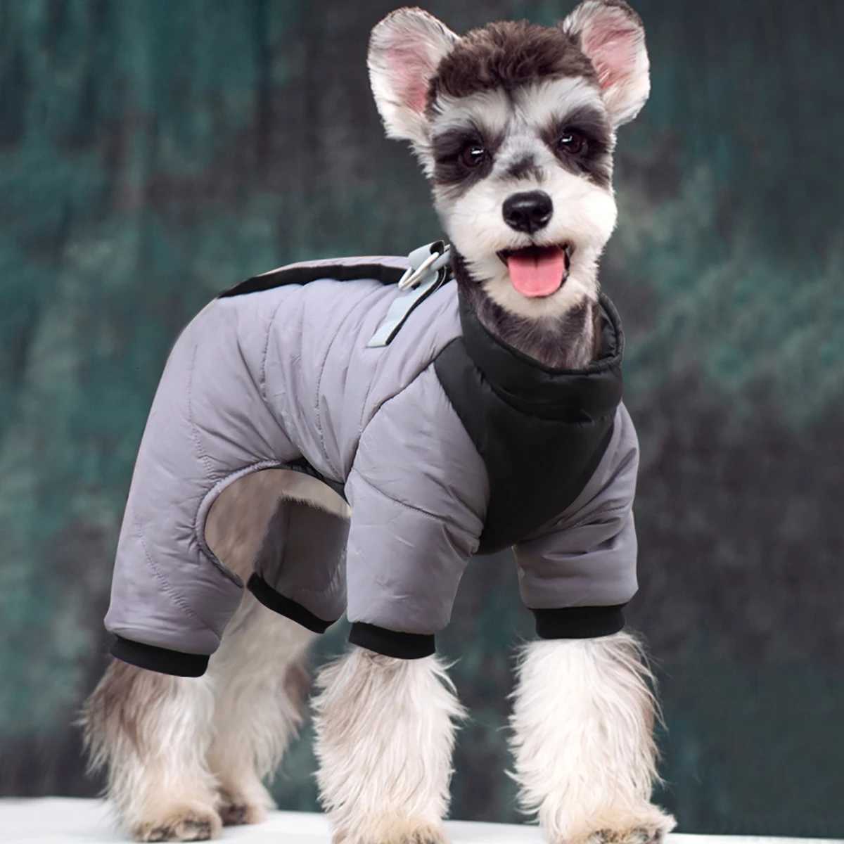 Cold Weather Padded Cotton Adjustable Collar Reflective Winter Warm Dog Coat Pet Clothing Puppy Clothes for Small DogsW251017