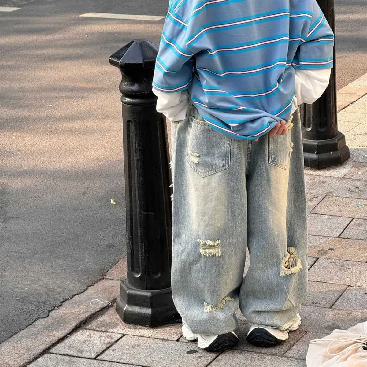 Fashion Kids Baby Boys Retro Jeans Childrens Fashion Denim Pants Spring Autumn Korean Casual Kids Baby Boys Jeans 38Year OldT251017