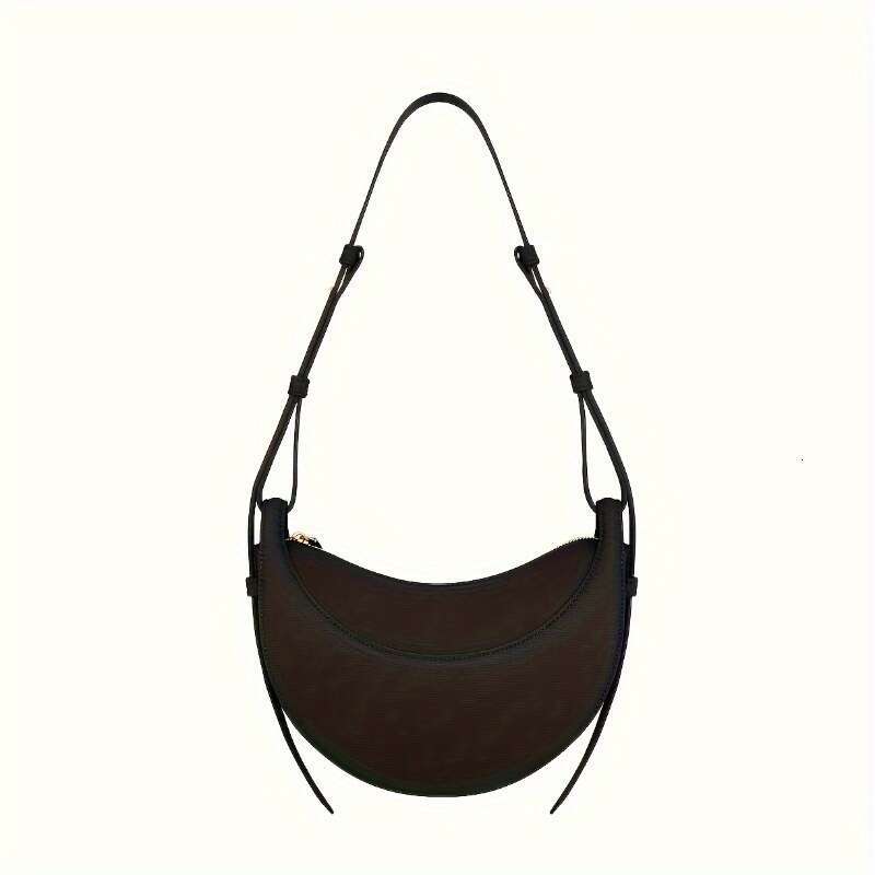 1 Piece Niche Design Crescent Crossbody High-End Women's Saddle Single Shoulder Underarm Bag