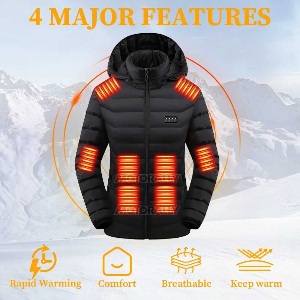 Stylish Winter Heated Coat for Women 21152 Heating Areas 4 Switches 3Temp Options Great for City Commute Ski Trips H251017