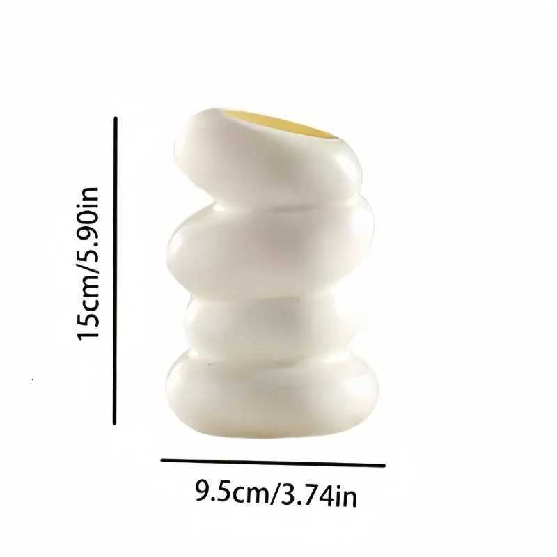1piece creative vase Ins style light luxury highend spiral plastic home decoration living room flower arrangement decoration C251017