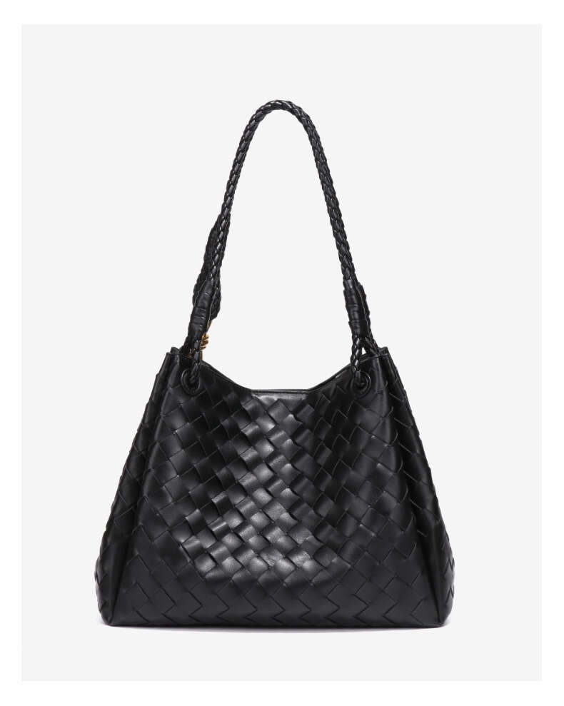 French Style New Handmade Woven Handheld Umbrella Soldier Women Metal Rope Buckle Single Shoulder Crossbody Basket Bag