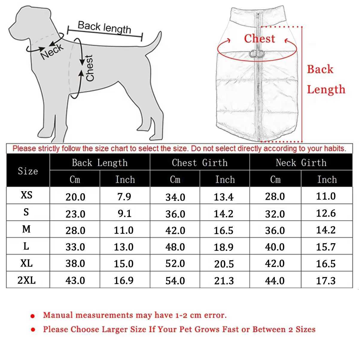 Warm Dog Clothes For Winter Outdoor Waterproof Pet Vest Coat For Small Medium Dogs High Neck Pets Jacket Chihuahua Bulldog ParkaW251017