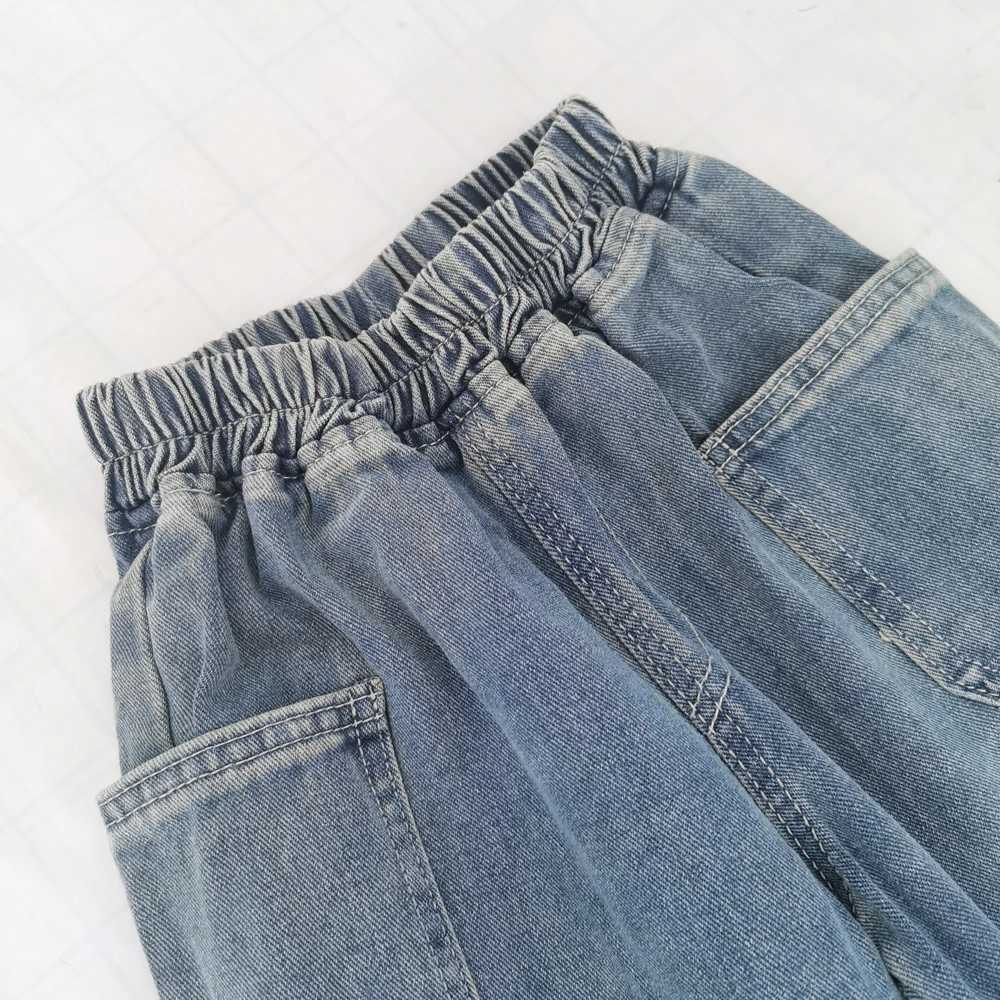 IENENS boys jeans for 26 years old Kids WideLegs Straight Trousers child trendy stuff denim pantsT251017