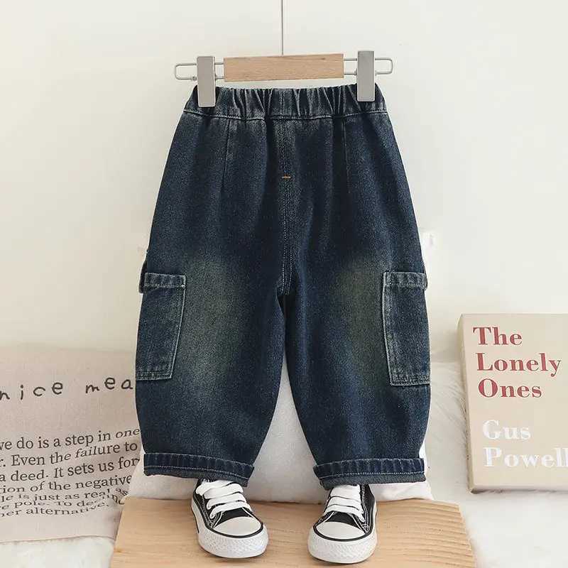 Fashion New Spring Kids Jeans Boys Girls Black Jeans Children Boys Casual Denim Pants Toddler High Quality 1 2 3 4 5 YearsT251017