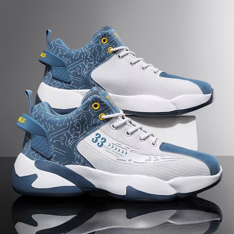 Basketball Shoes Fashion Sneakers Men Student Anti-slip Wear-resistant Mesh Breathable Sport Running Shoes
