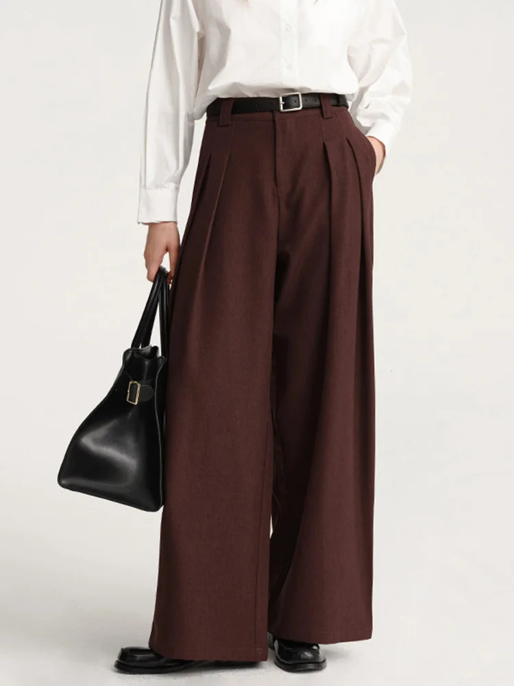 TWOTWINSTYLE Solid Casual Trench For Women Stand Collar Long Sleeve Patchwork Single Breasted Temperament Long Coats Female 251013