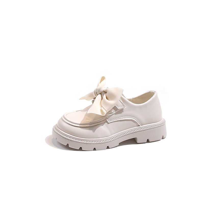 Girls Leather Shoes 2024 Spring and Autumn New Soft Sole Black Performance Shoes Little Girls British Style Fashion Princess Shoes W251017