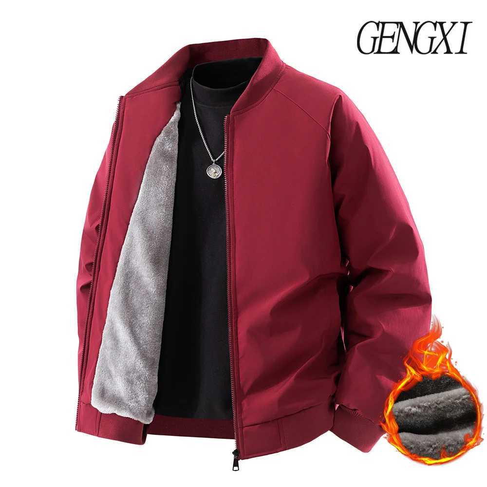 Winter New Arrival Baseball Collar FleeceLined Jacket Casual Mens Windproof Warm Pilot Jacket Minimalist Fashion Menswear J251017