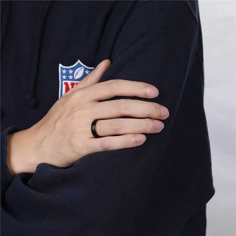 Tigrade Brushed Tungsten Ring SilverBlackBlueRose Gold Color Two Tone Women Ring 6mm Female Wedding Band For Men Women AnelW251017