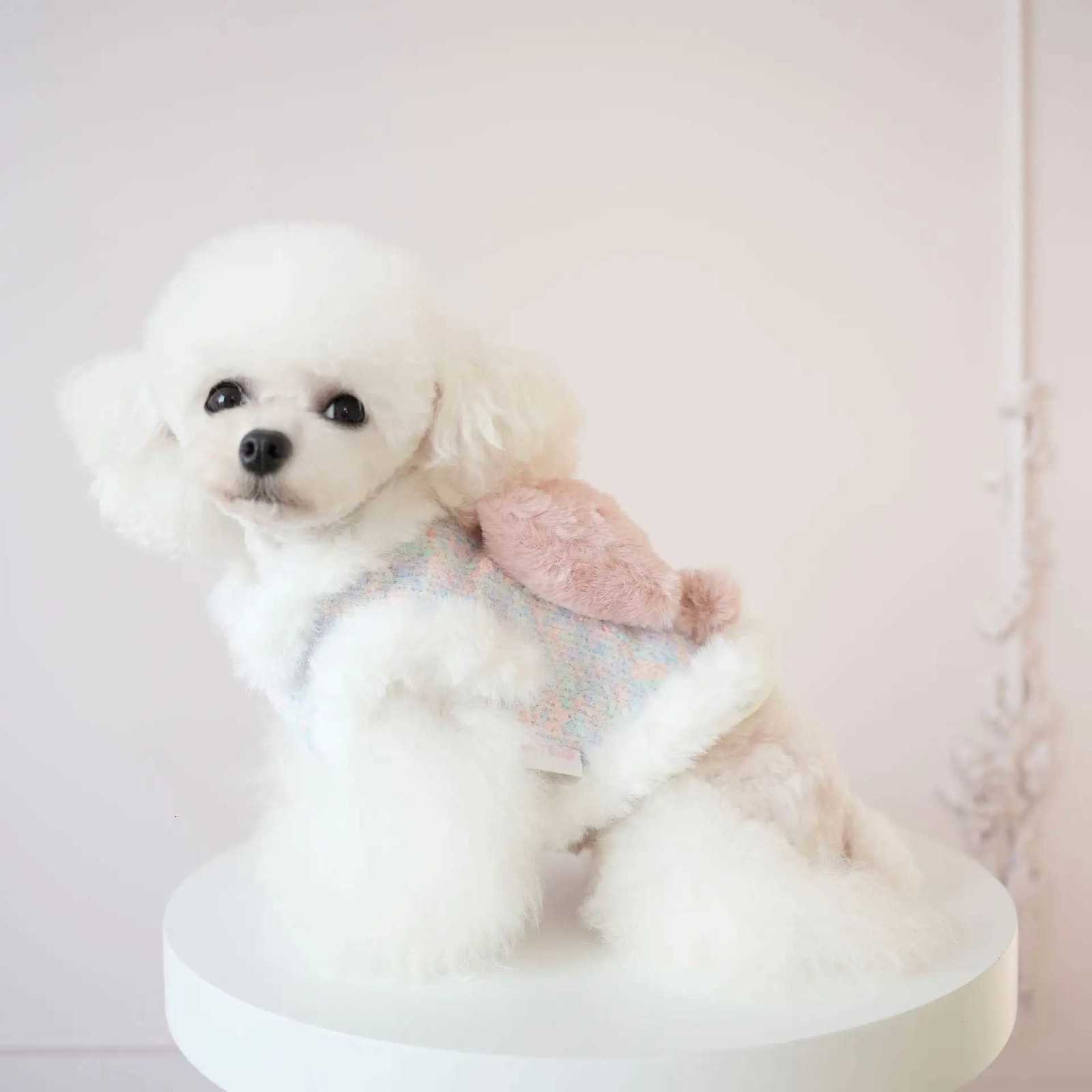 Pet Dog Teddy Bear Colorful Bow Set Cotton Coat Autumn and Winter Warm Coat Cat Clothes Dog Clothes for Small Dogs Jacket Puppy D251017