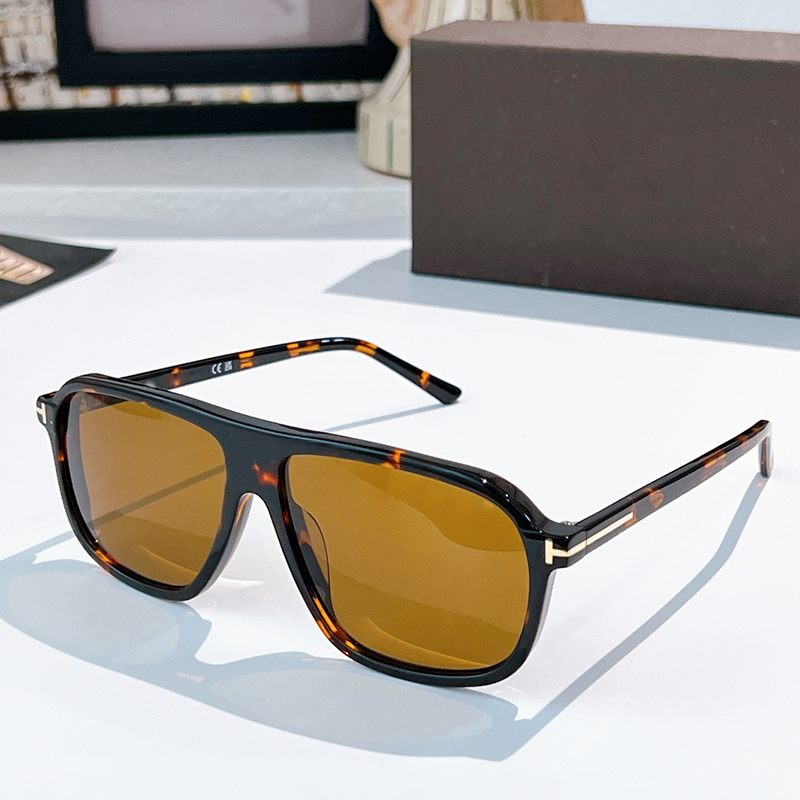 Designer Sunglasses For women Guillaume Sunglasses Men FT 1208 Tortoiseshell Acetate Beige Lenses Pilot Sunnies Leisure vacation glasses 100% UV PROTECTION shades