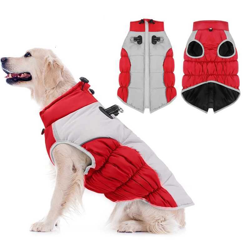XL6XL Zipper Dog Winter Warm Dog Coat Jacket Reflective Fleece Dog Cold Weather Vest with Leash D Rings for Medium Large DogsW251017