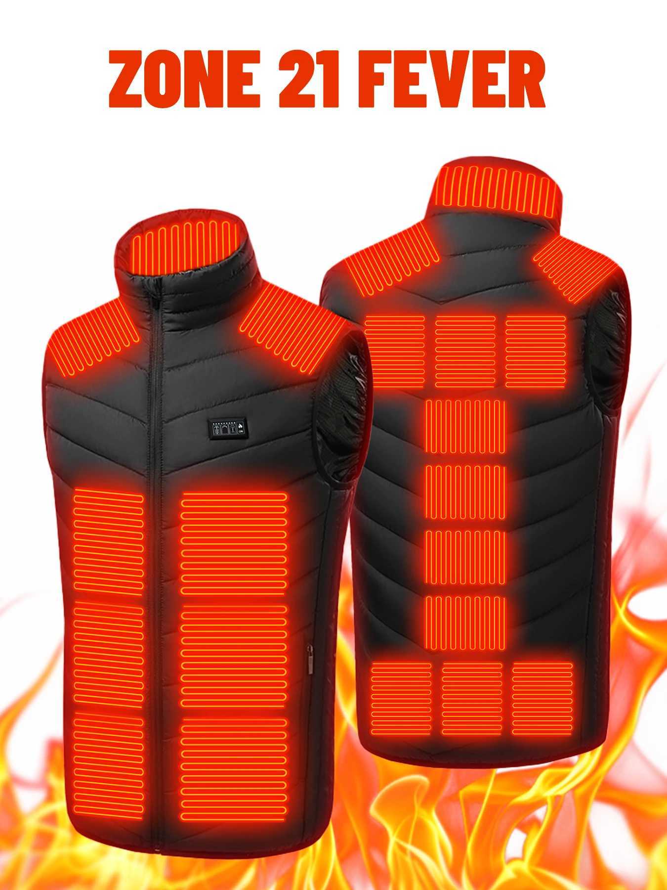 21 Areas Smart Heated Vest TODWARM Heated Vest Winter Men Women Heater Vest Thermal Vest Body Warmer Outdoor Sports Vest H251017