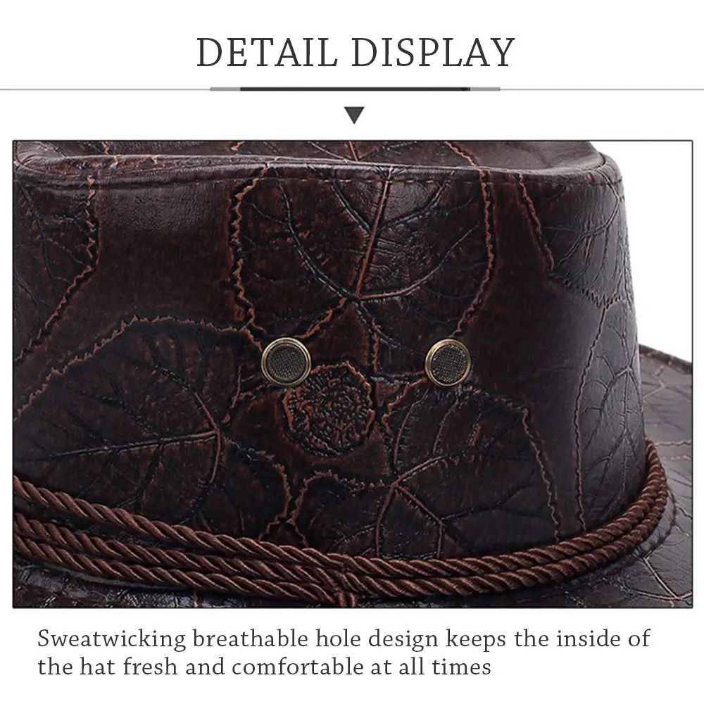 Cowboy Knight Hat Women Men Leather Caps Western Sun Hats Gentleman Jazz Vintage Cap Large Grassland Summer Autumn Visors 251015