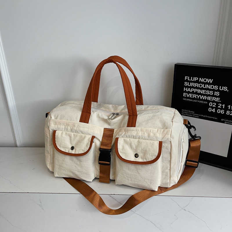 Large Capacity Handheld Travel Bag Simple Unisex Fitness Yoga Bag Dry Wet Separation Travel Luggage Bag 250415