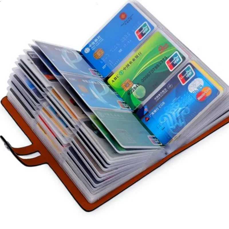 Antitheft Swipe Antimagnetic Mens and Womens Largecapacity MultiCard Business Shielding Card HolderW251017