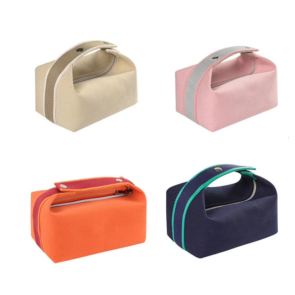 Custom Embroidered Name Simple Portable Handheld Canvas Bag Personalized Womens Makeup Bag Waterproof Storage Bag Toiletry Bag251011