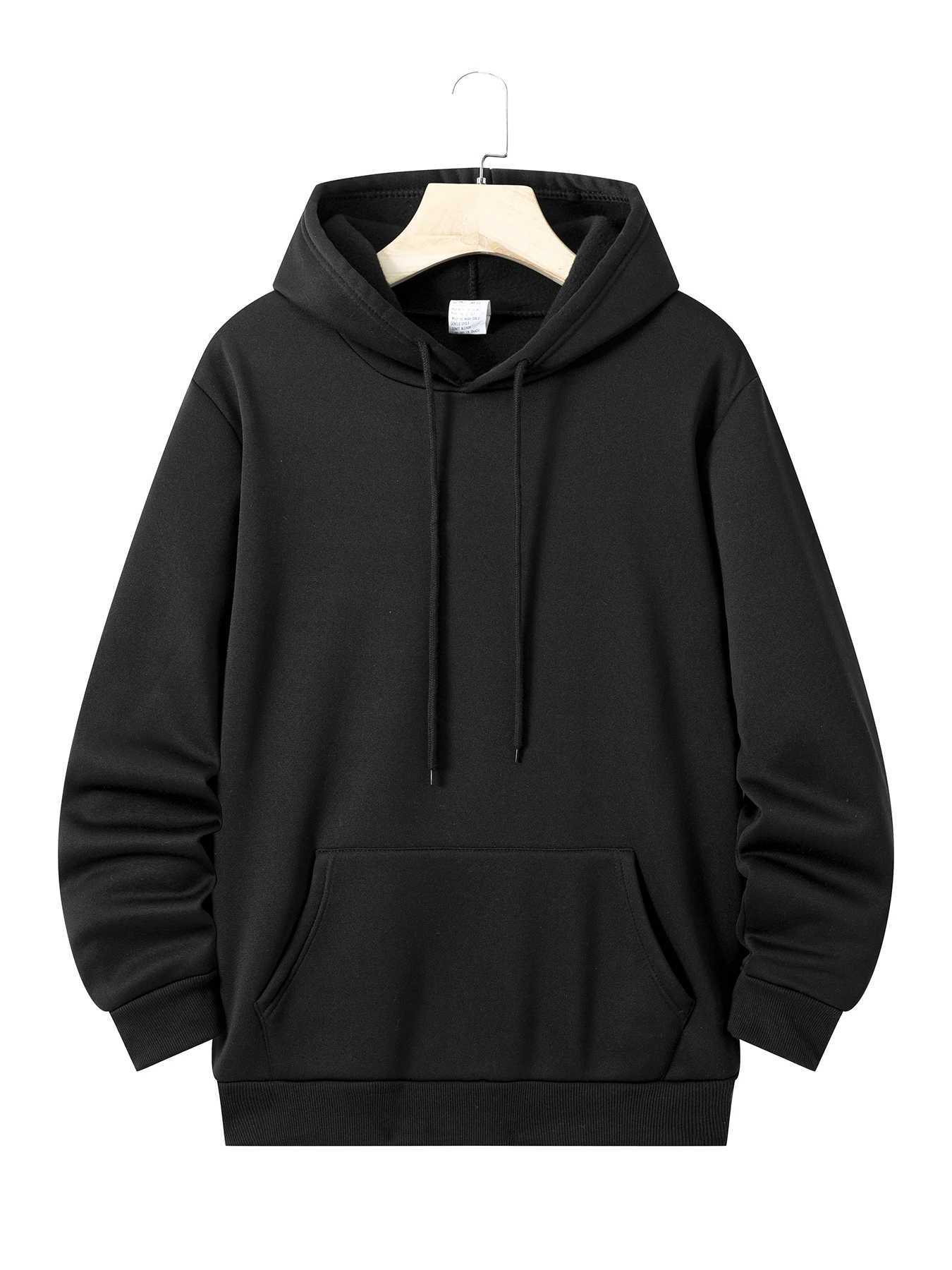 Mens Hoodies Autumn Winter Pullover Casual Sweatshirts Solid Color Oversize Men Tops Outdoor Male Fashion Hoodie Sweatshirt Z251017