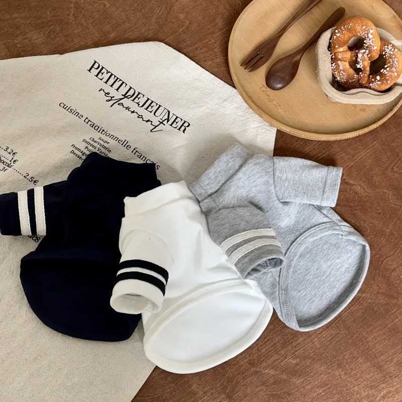 Fashion Pet Warm Pocket Sweatshirt Dog Striped Clothing Teddy Soft Bottoming Shirt Small to Medium Dog Winter Vest Puppy CoatW251017