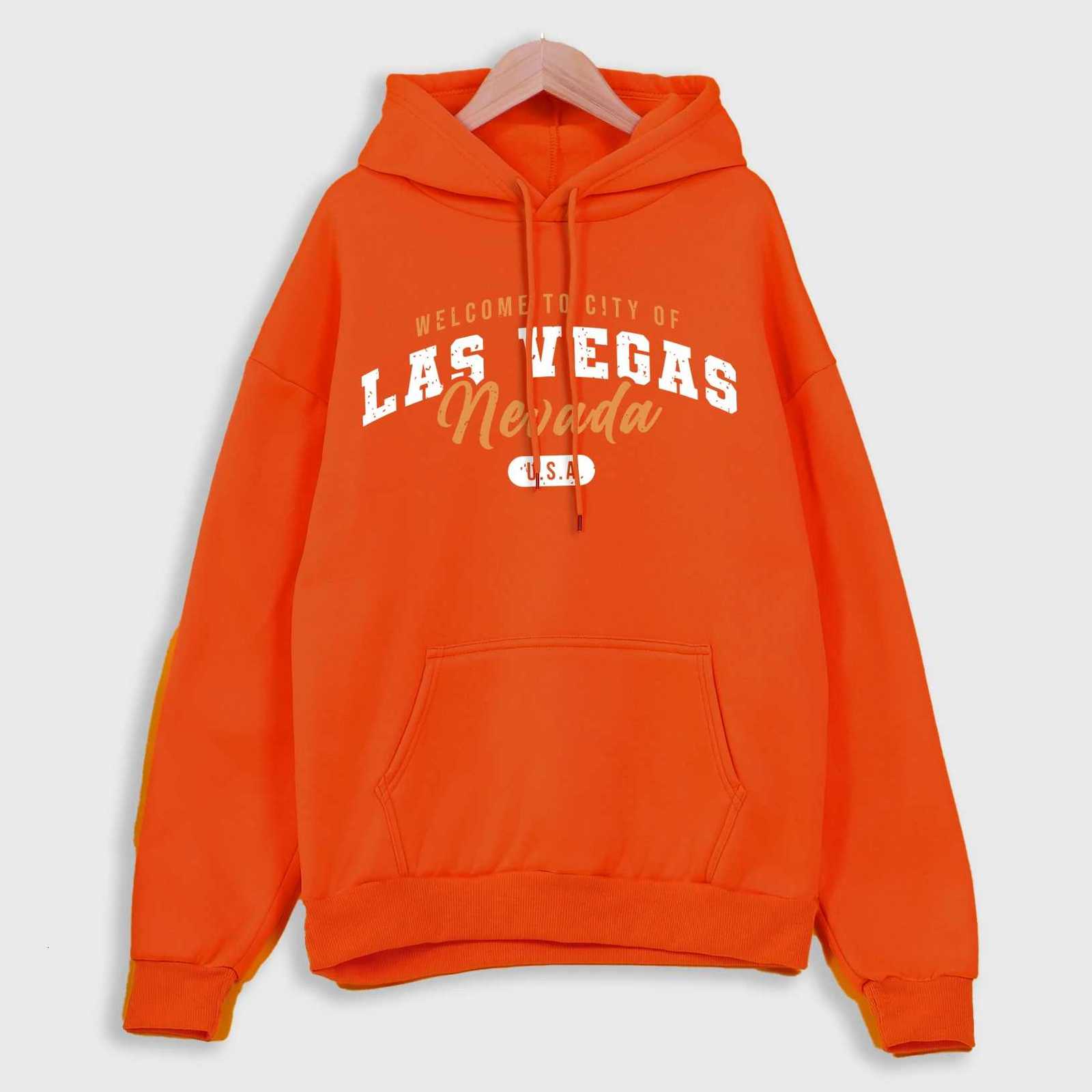 Wellcome To City Of Las Vegas Usa Printed Mans Hoodie Trendy Autumn Warm Pullovers Casual Basics Clothes Unisex Loose Sportswear Z251017