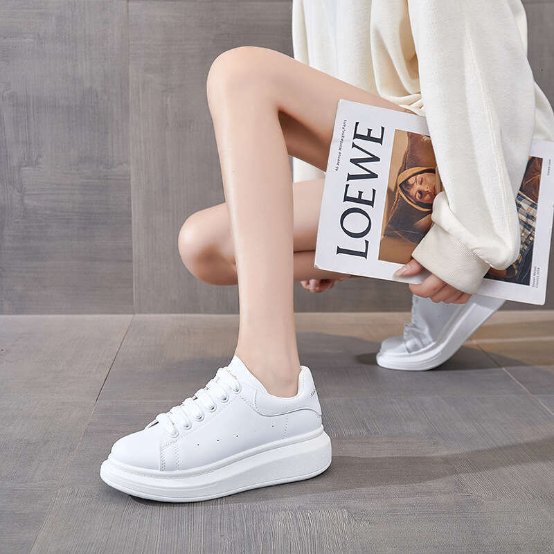 Douchuan new Internet Celebrity White Women, Platform Shoes, Student Sports Sneakers, Breathable Thick-Soled Height-Increasing Shoes For Women