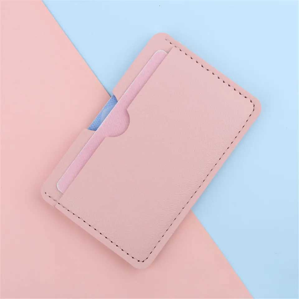 6 Color Mini PU Leather ID Card Holder Coin Purse Women Men Business Card Cover Bank Credit Card Box 3 Card Slot Slim Card CaseW251017