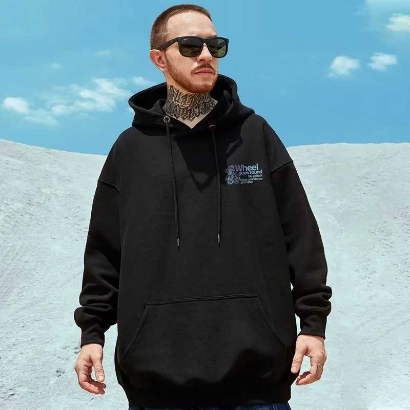 M8XL Oversized Hoodie Mens American Pullover Sweatshirt Cartoon Geometry Bear Print Hooded Oversized Sweater Long Sleeve Shirt Z251017