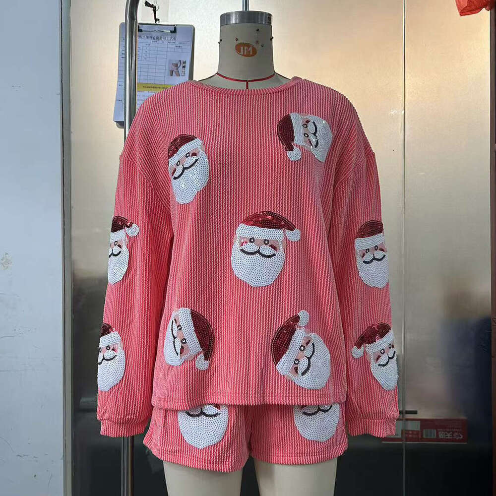 New Halloween Long Sleeve Top And Shorts Two-Piece Set B5