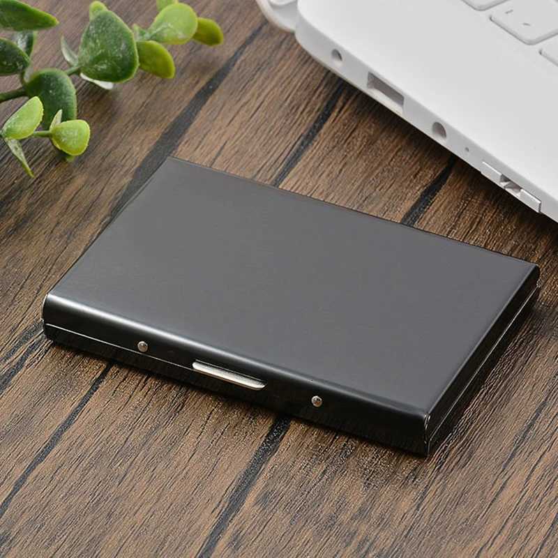 Rfid Credit Card Holder Men Minimalist Wallet Aluminium Bank Cardholder Case with Money Clip Designer Porte CarteW251017