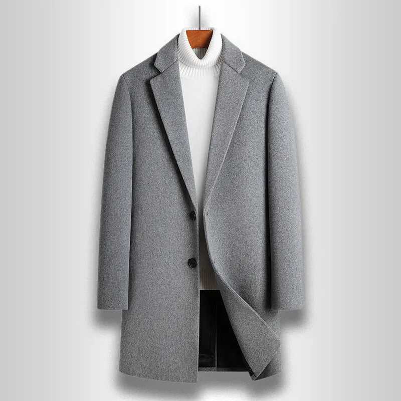 51 Wool Autumn and Winter Outdoor Fashion Casual Men Slim Trend Business Gentleman Korean Medium Long Woolen Coat J251017