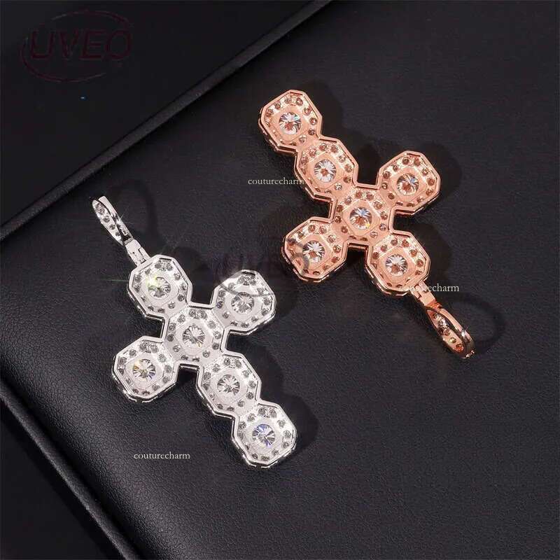 Gold Jewelry Sterling Sier Anklet Hiphop Pass Dias Tester Pendant Cuban Link Chains Women High Quality Fashion Mens Gift Moissanite Chain