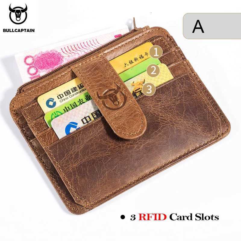 BULLCAPTAIN RFID Blocking Leather Wallet Credit Card ID Card Holder Wallet Money Case For Men And Women 2020 Fashion Retro BagW251017
