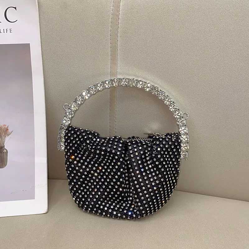 Full diamond handbag water diamond pleated dinner bag fashion chain shoulder messenger bag Z251017