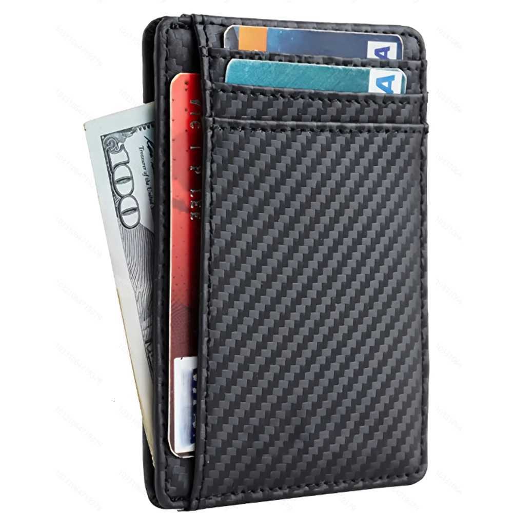Mens Ultrathin RFID Blocking PU Leather Wallet Credit Card ID Card Holder Portable Mens Minimalist Business CardW251017