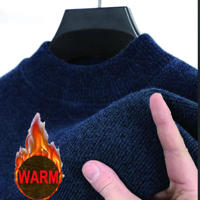 Mens 100 pure Mink Cashmere Sweater ONeck Pullovers Knit Large Size Mink Sweater Winter Male Tops Long Sleeve Jumpers 4XL 251017