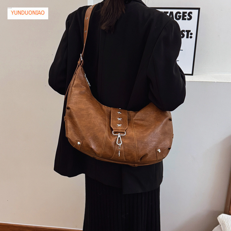 Autumn and winter new retro style designer bag large capacity women's shoulder bag new casual and fashionable women's crossbody bag luxury h