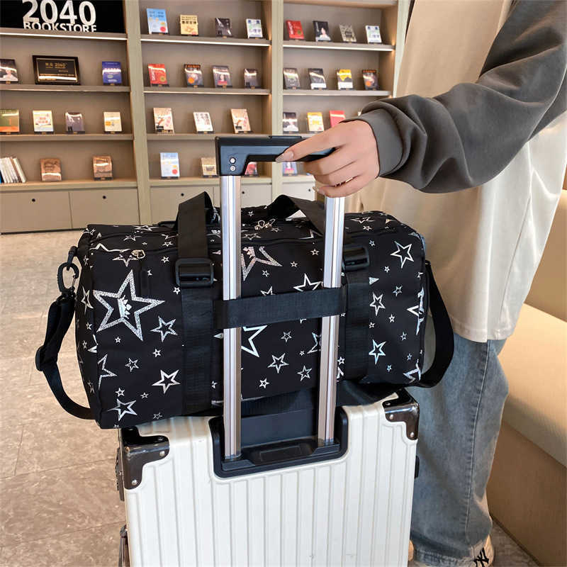 Dry Wet Separation Gym Bag Sports Crossbody Bag for Women Water-Resistant Oxford Cloth Luggage Bag Short Trip Handheld Travel Bag