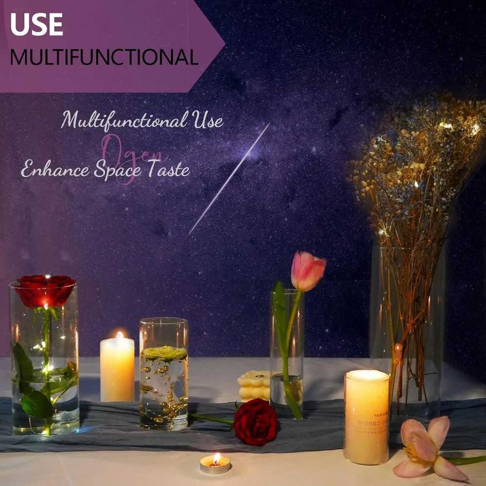 Set of 60 Clear Glass Cylinder Vases for Elegant Centerpieces Small Decorative Flower Vases for Home Table Decor C251017