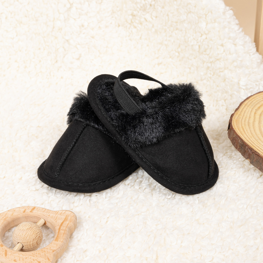 Newborn Winter Slippers Infant Fluffy Baby Newborn Sandals Plush Warm Soft Non-slip Cutefeet Sole First Walker Cribs Shoes 0-18M K01077