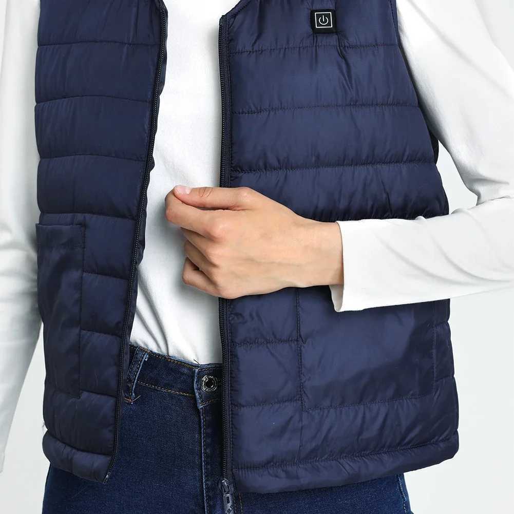 2023 10 Heated Vest Zones Electric Heated Jackets Men Women Outdoor Heated Coat Winter Warm Clothes Heated Vest Oversized 7XL H251017