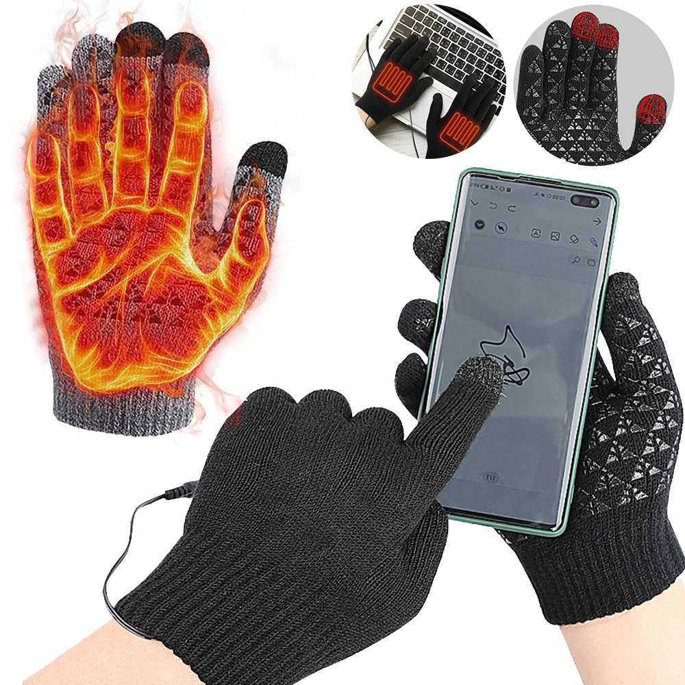 Winter Usb Heating Gloves Electric Doublesided Heating Gloves Warm Touchscreen Office Outdoor Skiing Antislip H251017