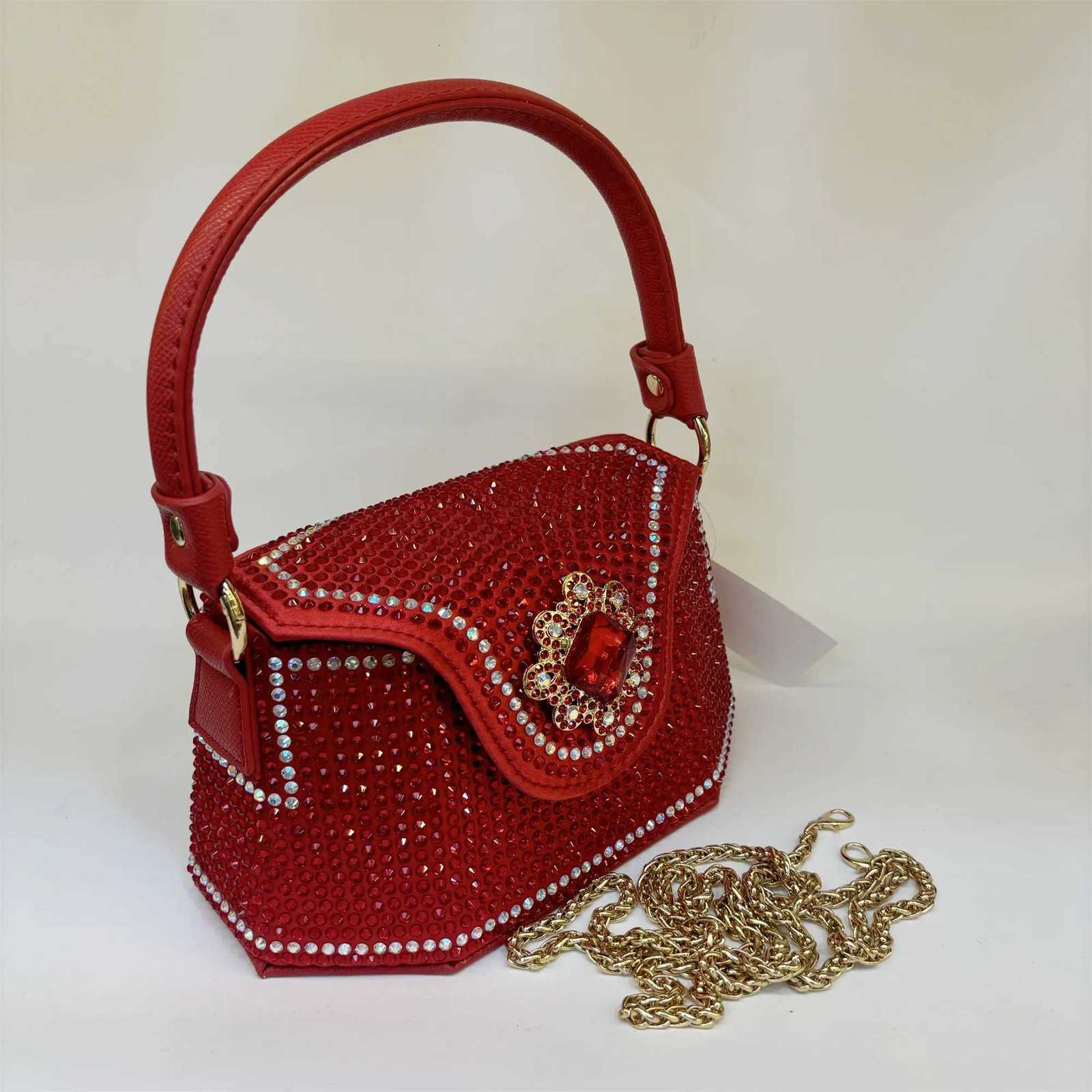 2025 Fashion Luxury Rhinestone Diamonds Shoulder Handbags For Women Thick Chain Crossbody Bag Ladies Handbag F58235 Z251017