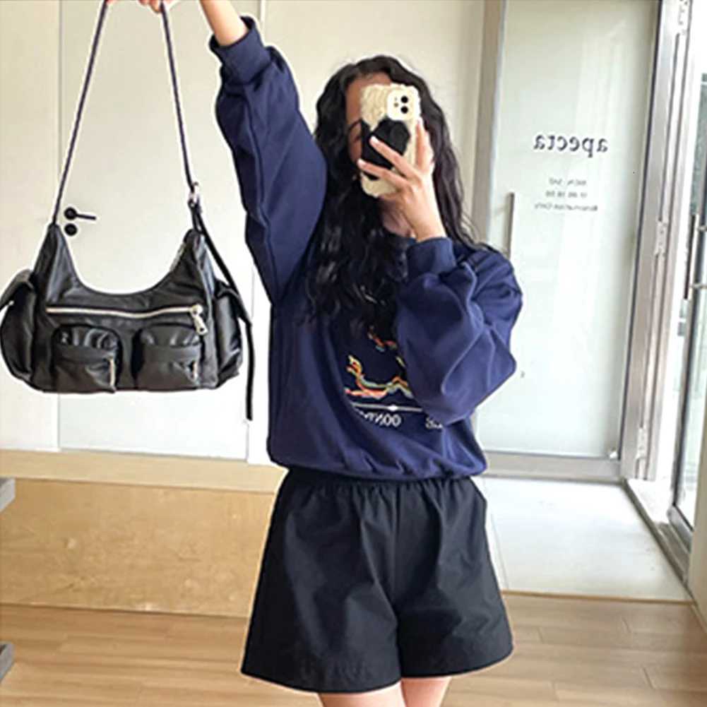 Wen Shoder Bag Large Capacity Leather Tote Handbag MtiPocket Purse Crossbody Hobo Bag Girl Stylish Purse D251017