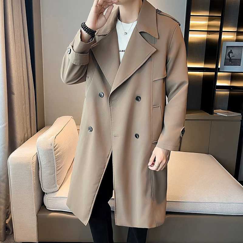 2025 new arrival spring coat men high quality fashion doublebreasted trench coat menautumn mens casual jackets male Z250918