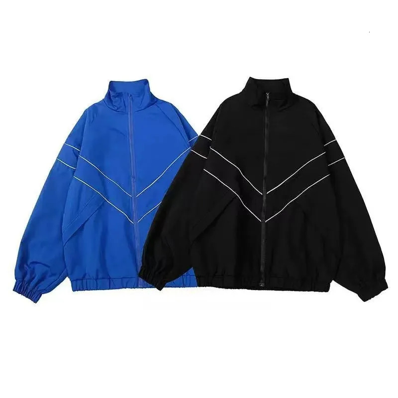 Hip Hop Varsity Jacket Men High Street Patchwork Color Black Windbreaker Coats Women Spring Autumn Thin Fashion College Jackets 251017