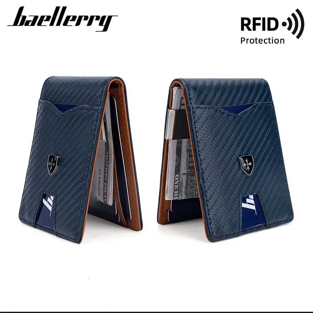 Rfid Carbon Fiber Luxury Men Wallets Money Bag Slim Thin Man Card Holder Wallet for Men Small Short Purse credit card holderW251017